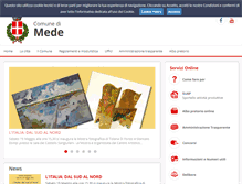 Tablet Screenshot of comune.mede.pv.it